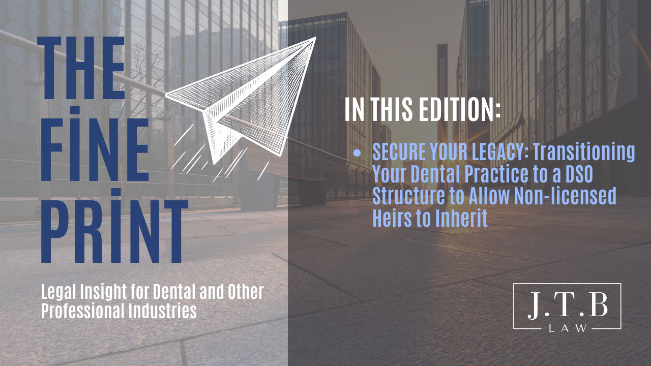 The Fine Print, issue 2: DSO structures and succession considerations.